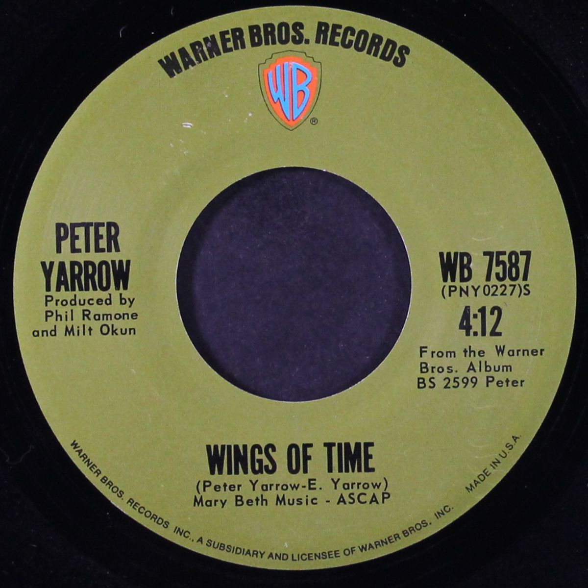 wings of time / weave me the sunshine by PETER YARROW
