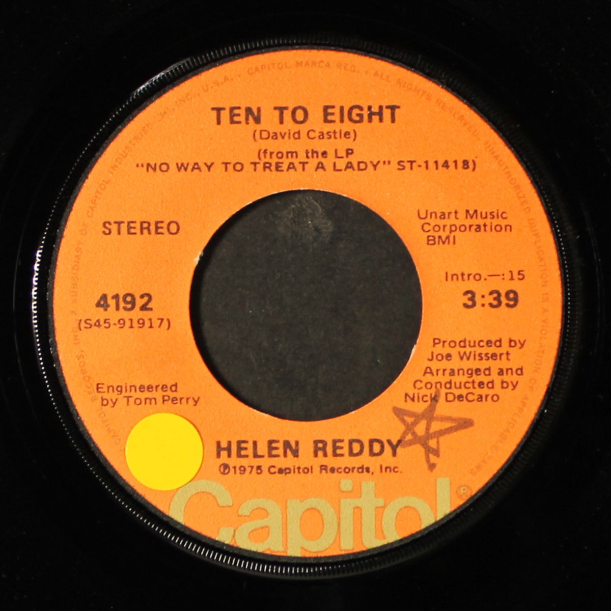 somewhere in the night / ten to eight by HELEN REDDY