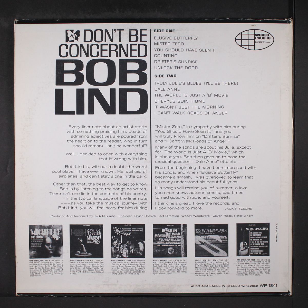 don't be concerned by BOB LIND