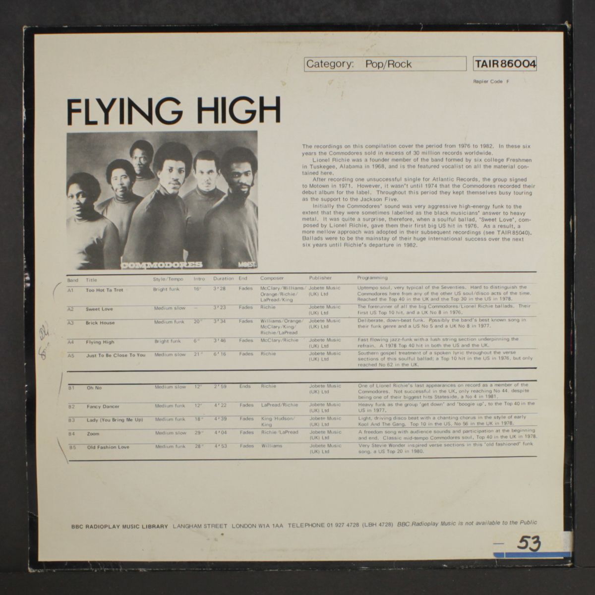flying high by COMMODORES