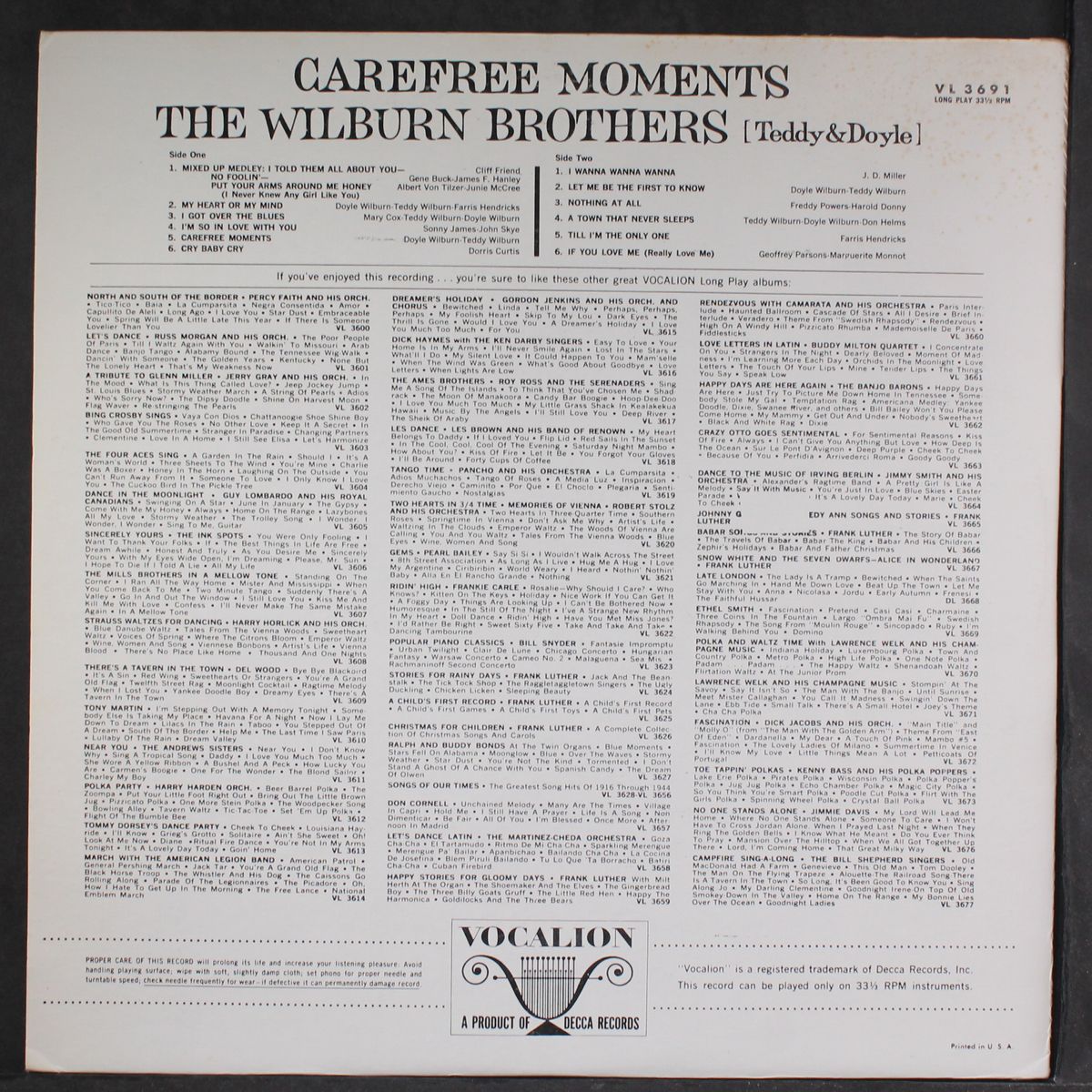 carefree moments by WILBURN BROTHERS