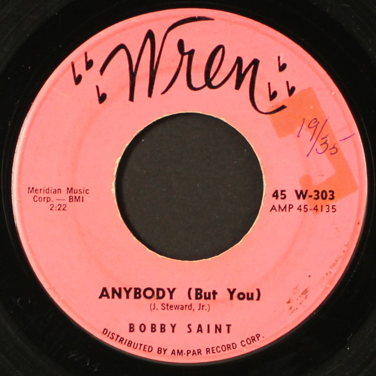 that's where i belong / anybody (but you) by BOBBY SAINT