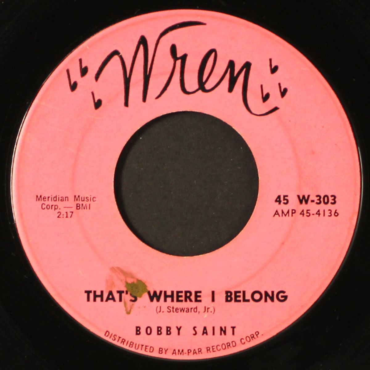 that's where i belong / anybody (but you) by BOBBY SAINT