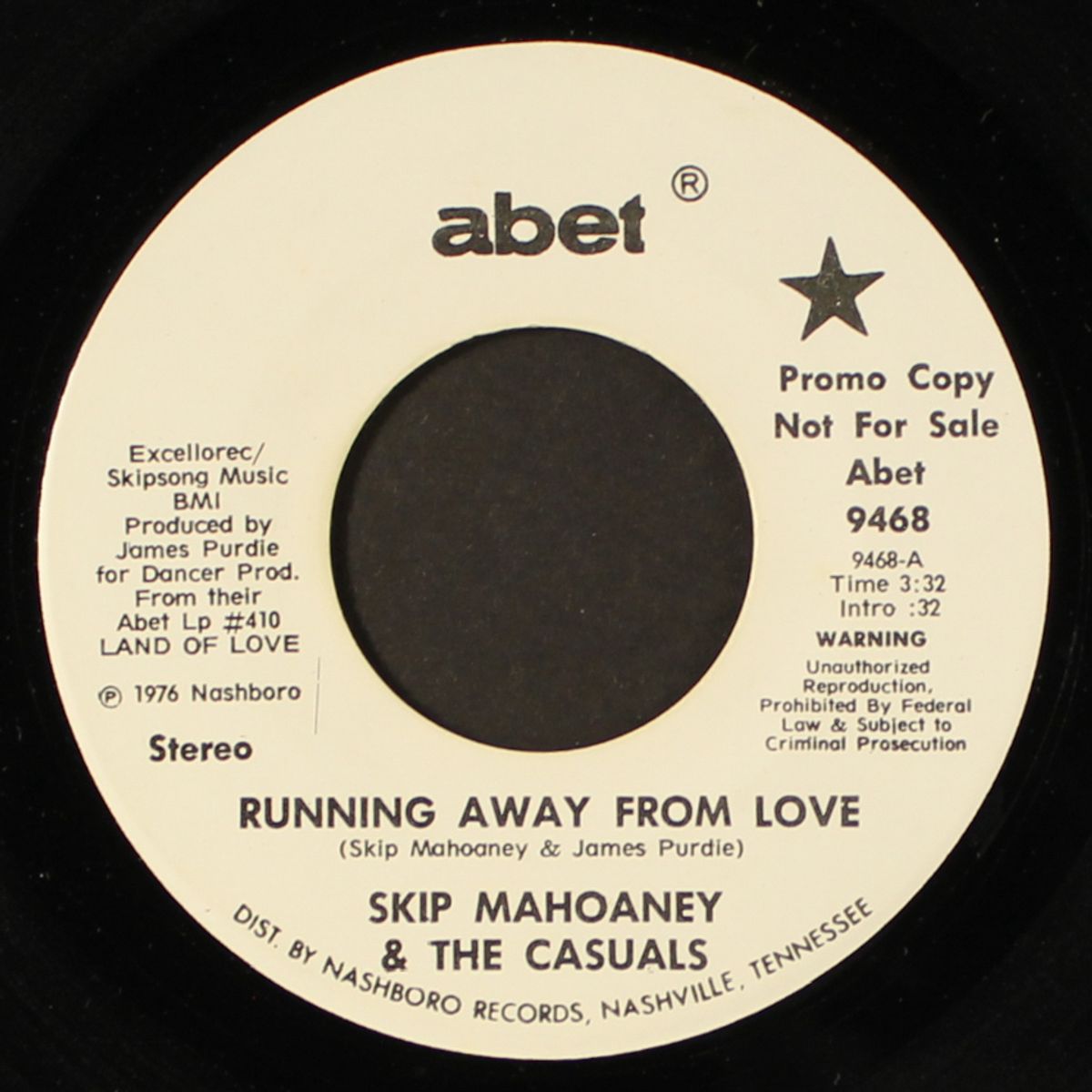 running away from love / this is my last time by SKIP MAHOANEY & CASUALS