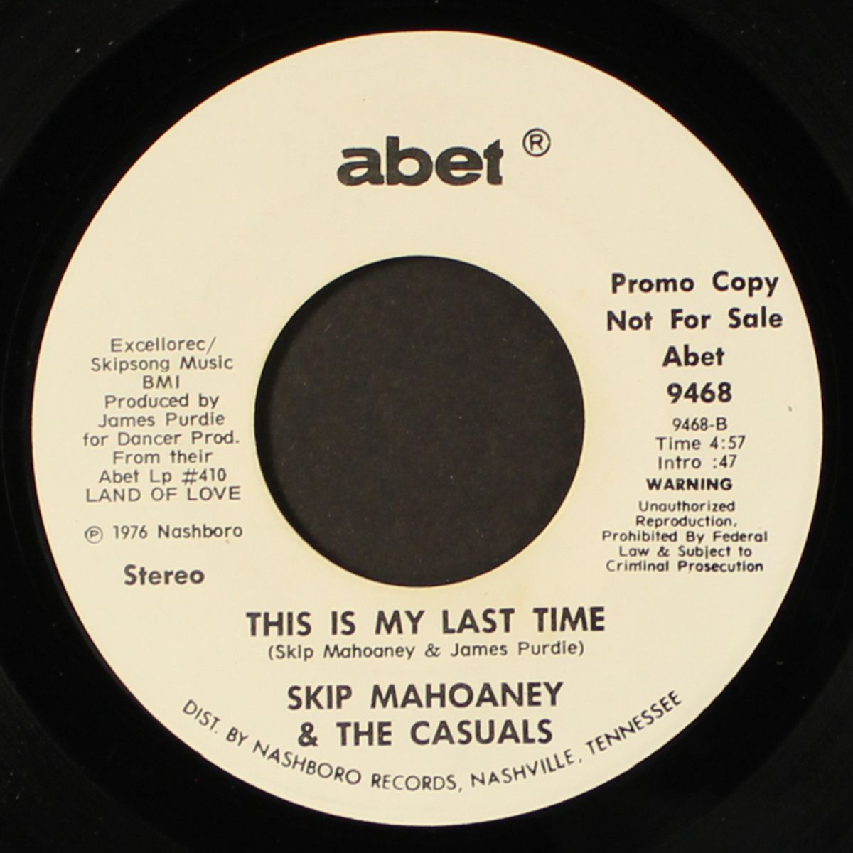 running away from love / this is my last time by SKIP MAHOANEY & CASUALS