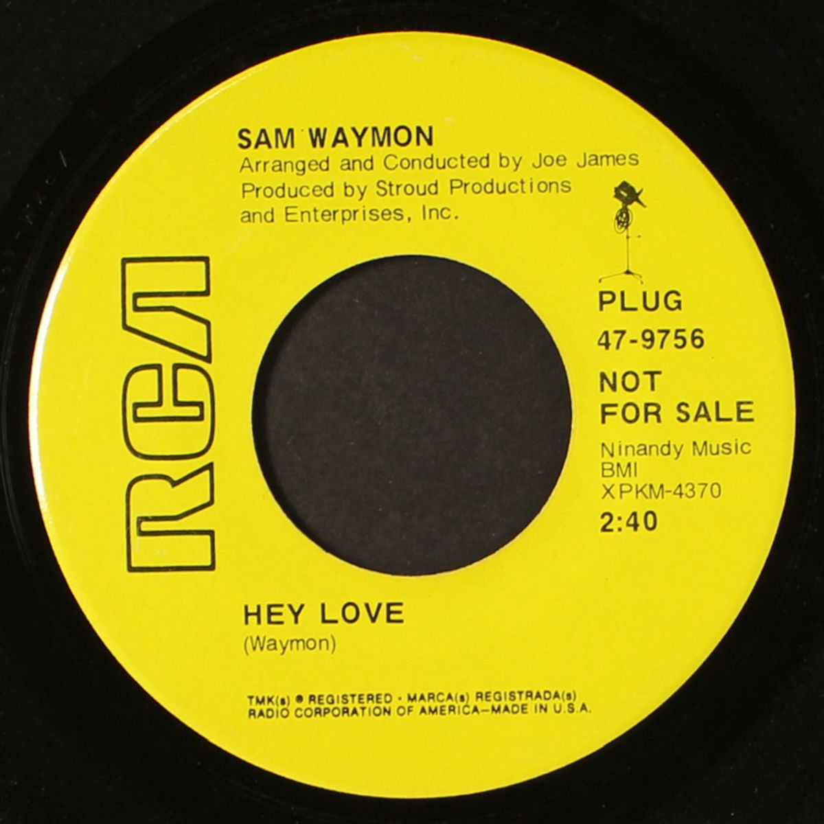 hey love / lonely for my baby by SAM WAYMON