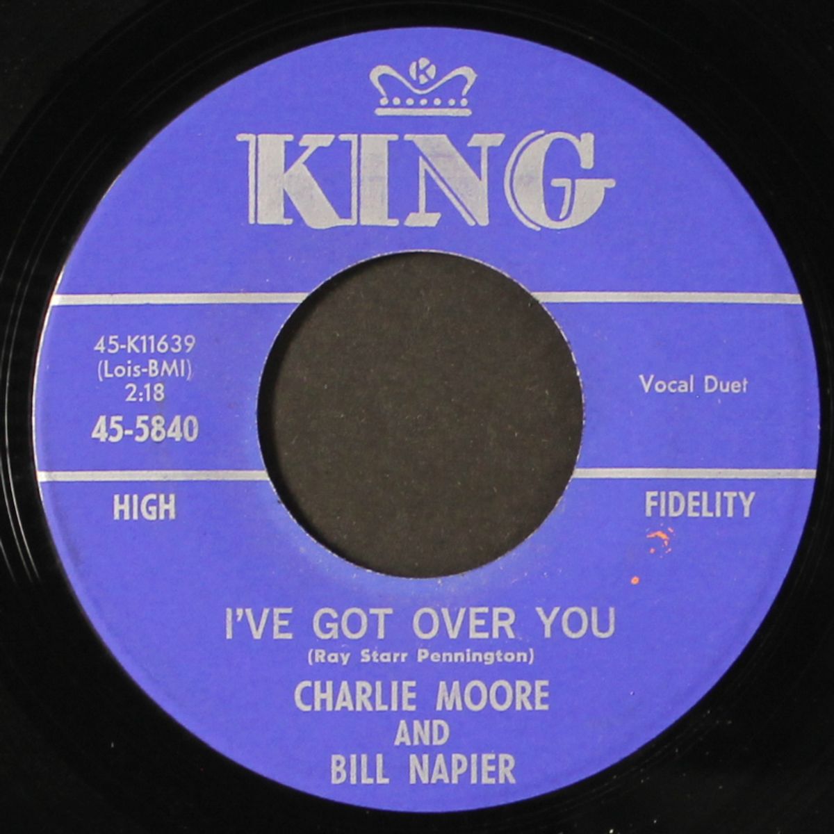 johnny on the spot / i've got over you by CHARLIE MOORE & BILL NAPIER