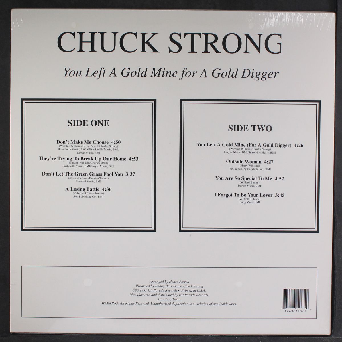 you left a gold mine for a gold digger by CHUCK STRONG
