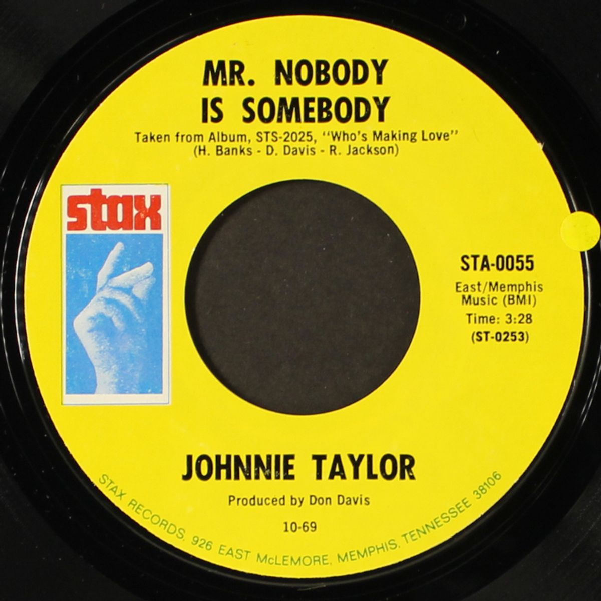 mr. nobody is somebody by JOHNNIE TAYLOR