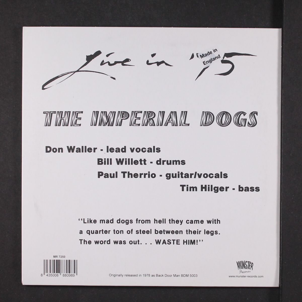 this ain't the summer of love / i'm waiting for the man by IMPERIAL DOGS