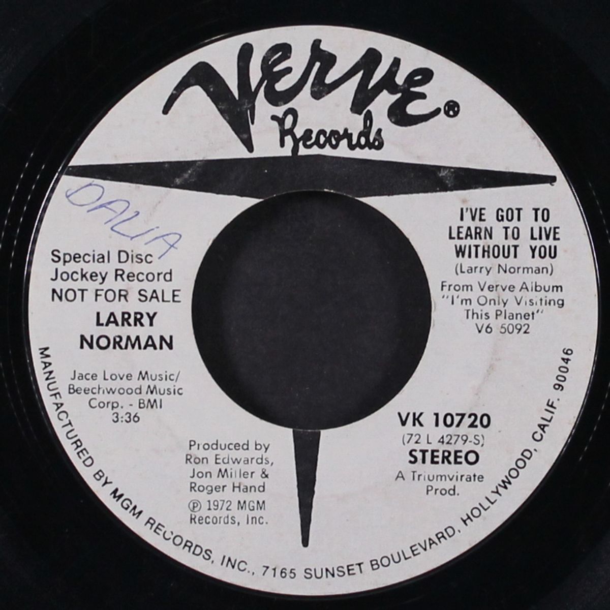 i've got to learn to live without you / mono by LARRY NORMAN