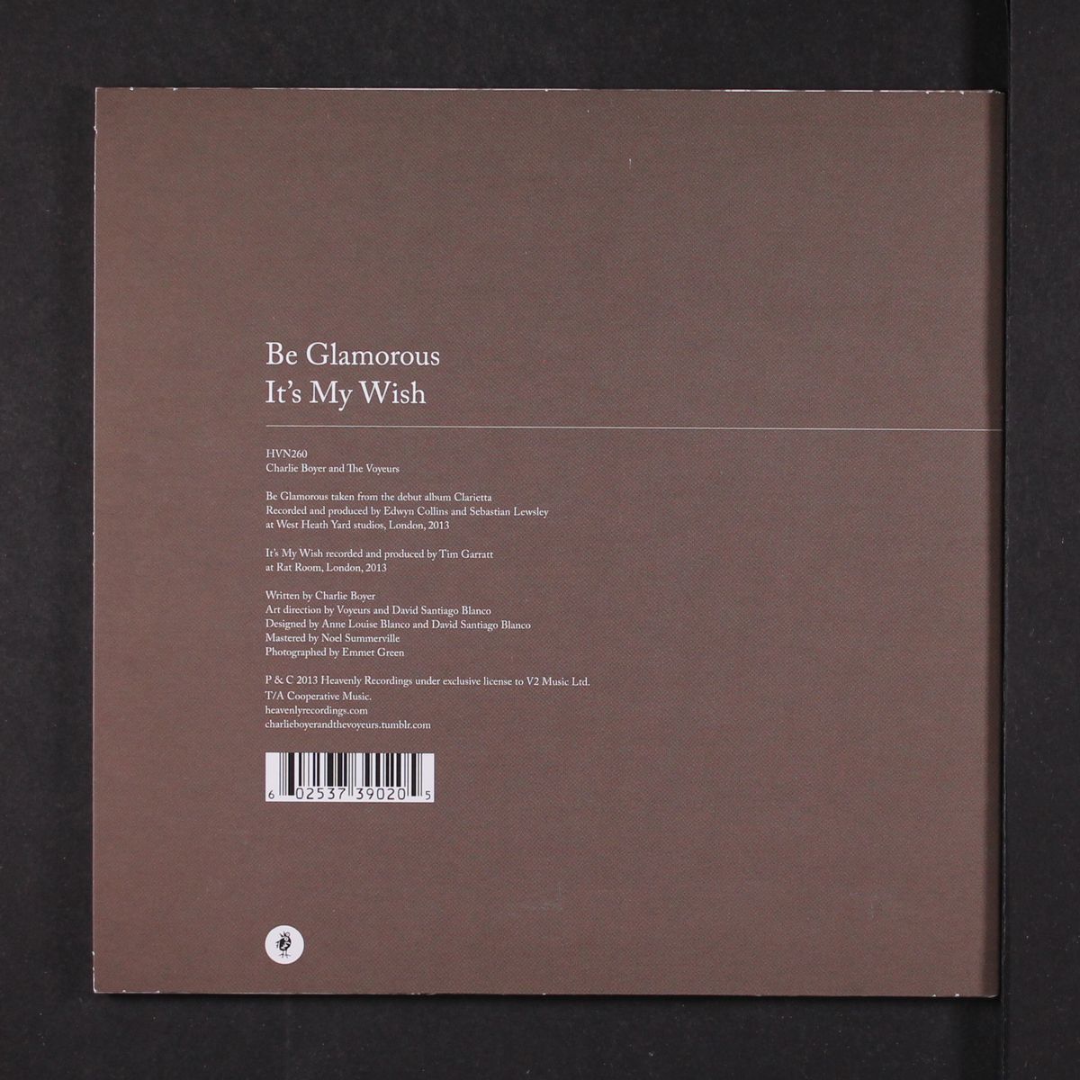 be glamourous / it's my wish by CHARLIE BOYER & VOYEURS