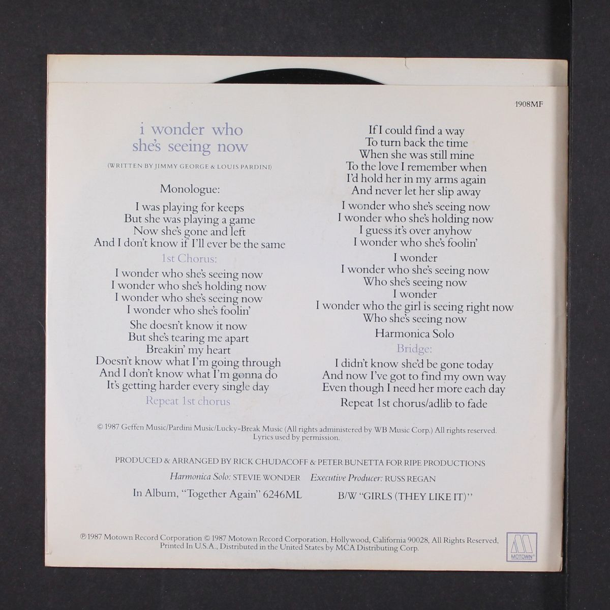 i wonder who she's seeing now / girls by TEMPTATIONS