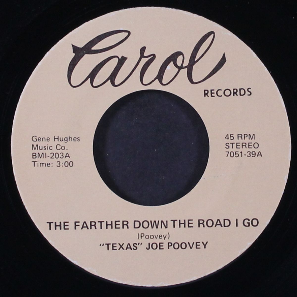 the farther down the road i go by "TEXAS" JOE POOVEY