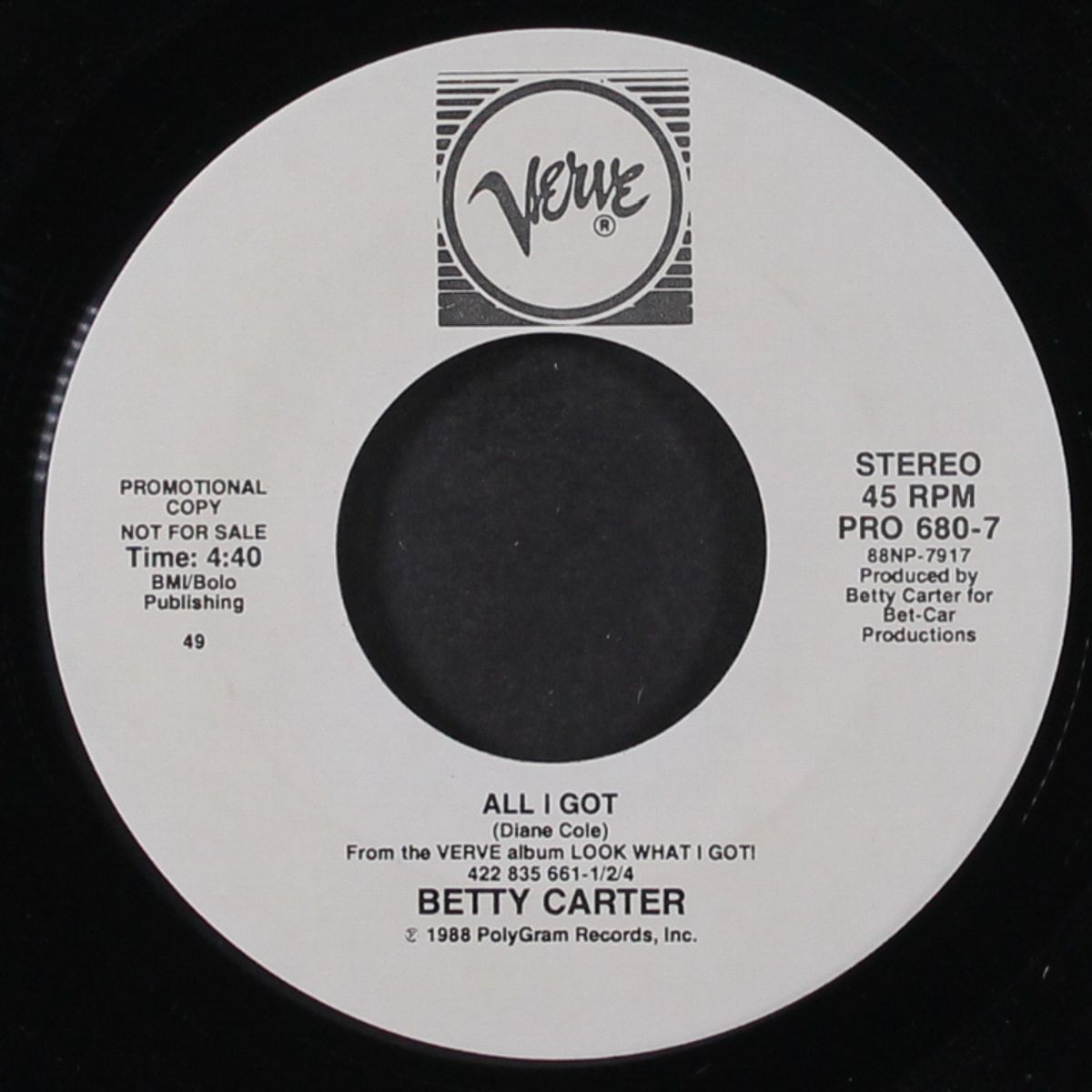 all i got / look what i got by BETTY CARTER