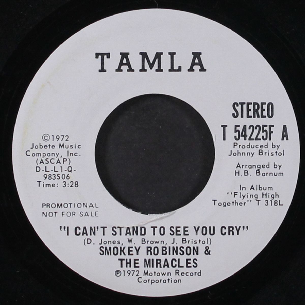i can't stand to see you cry / mono by SMOKEY ROBINSON & MIRACLES