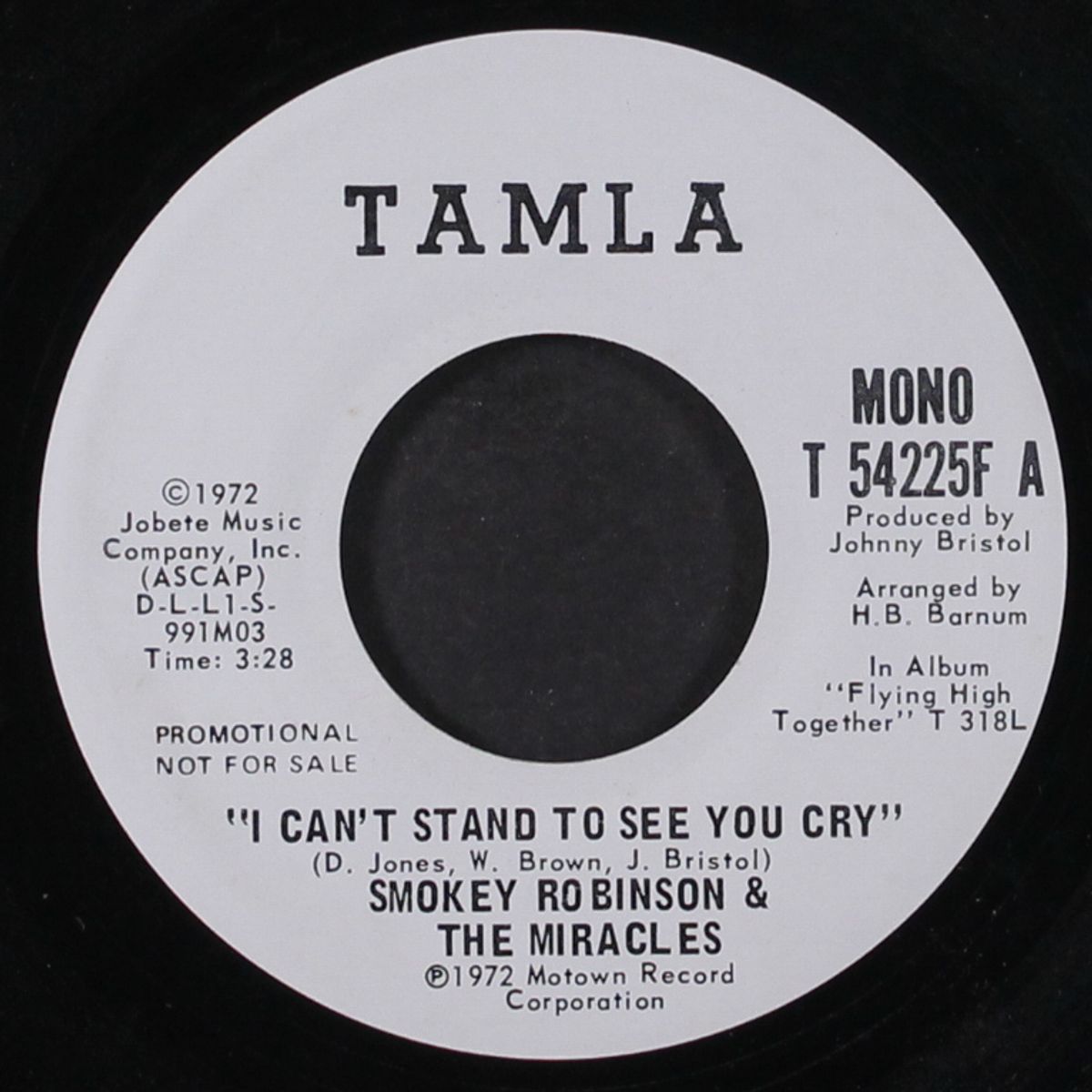 i can't stand to see you cry / mono by SMOKEY ROBINSON & MIRACLES