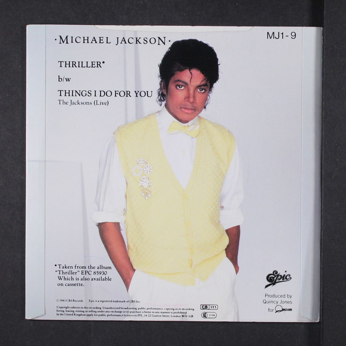 thriller / things i do for you (live) by MICHAEL JACKSON