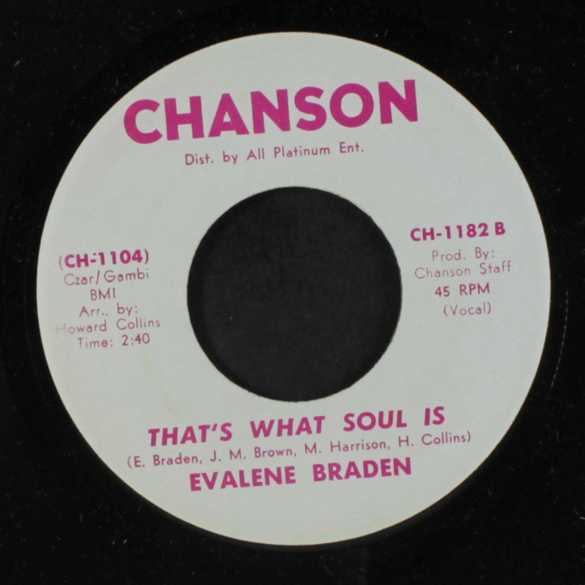 that's what soul is / somebody else by EVALENE BRADEN