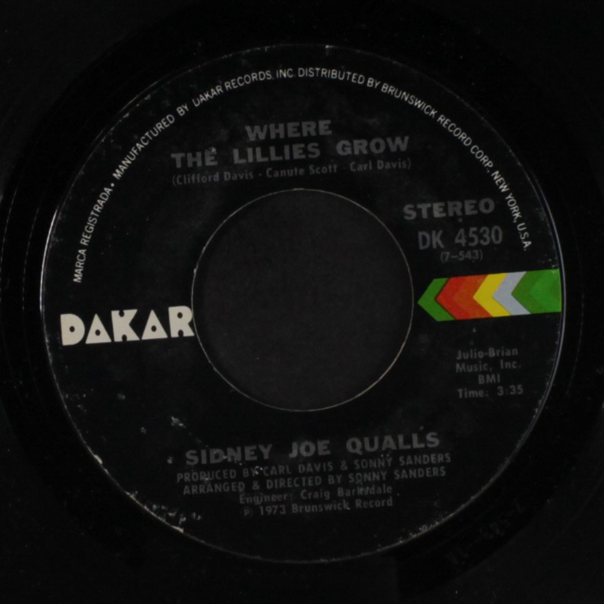 where the lillies grow / i'm being held hostage by SIDNEY JOE QUALLS