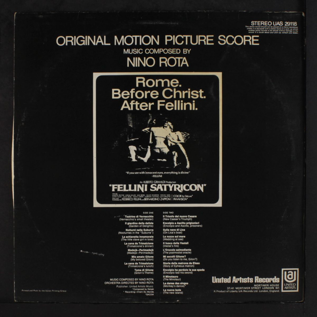 fellin satyricon by NINO ROTA