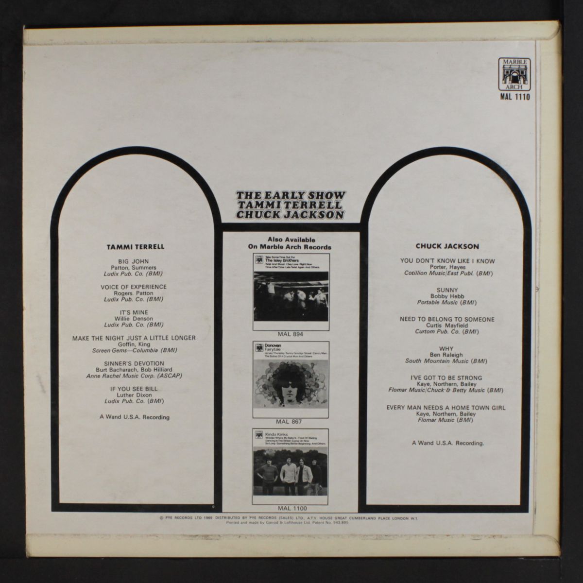 the early show by TAMMI TERRELL / CHUCK JACKSON