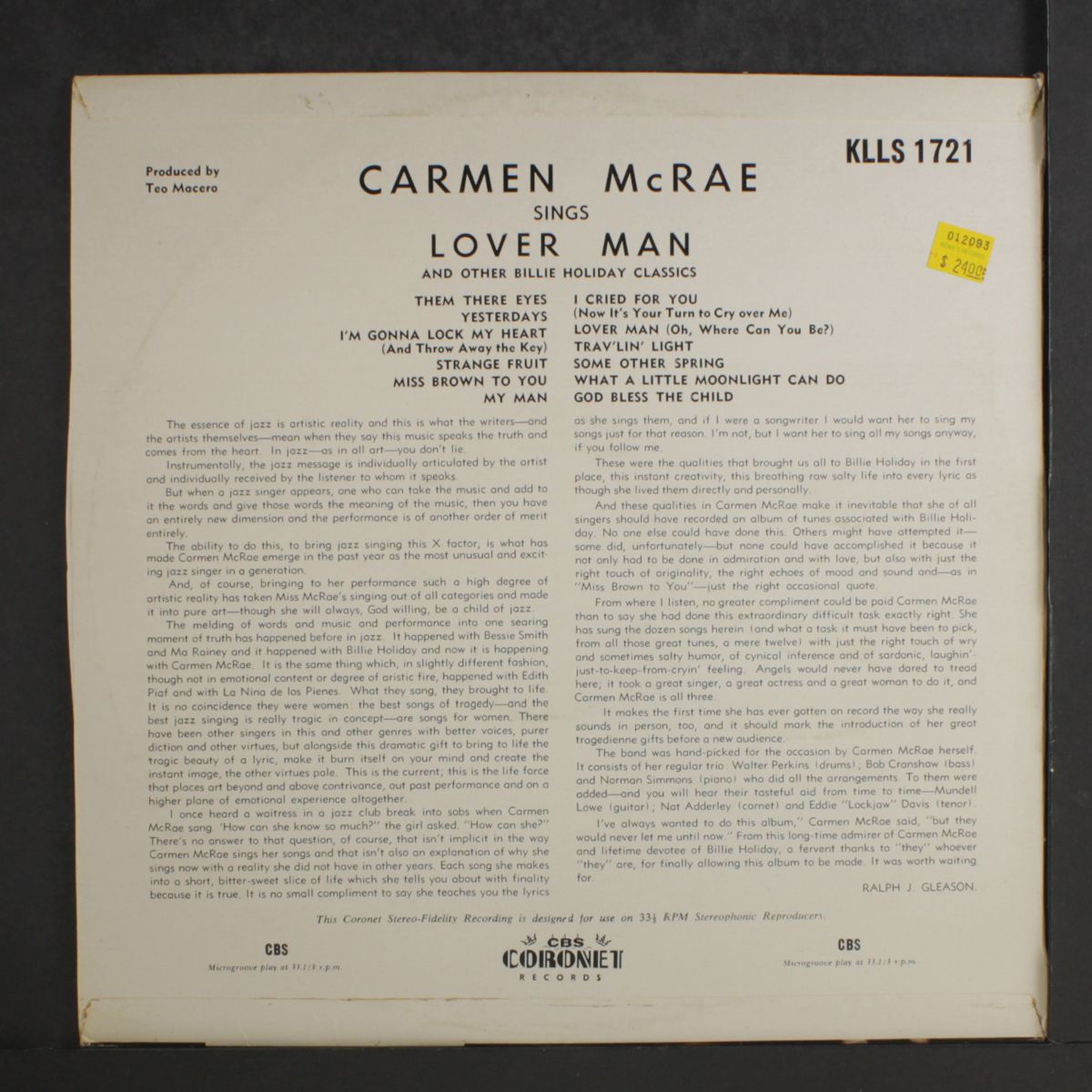 lover man by CARMEN MCRAE