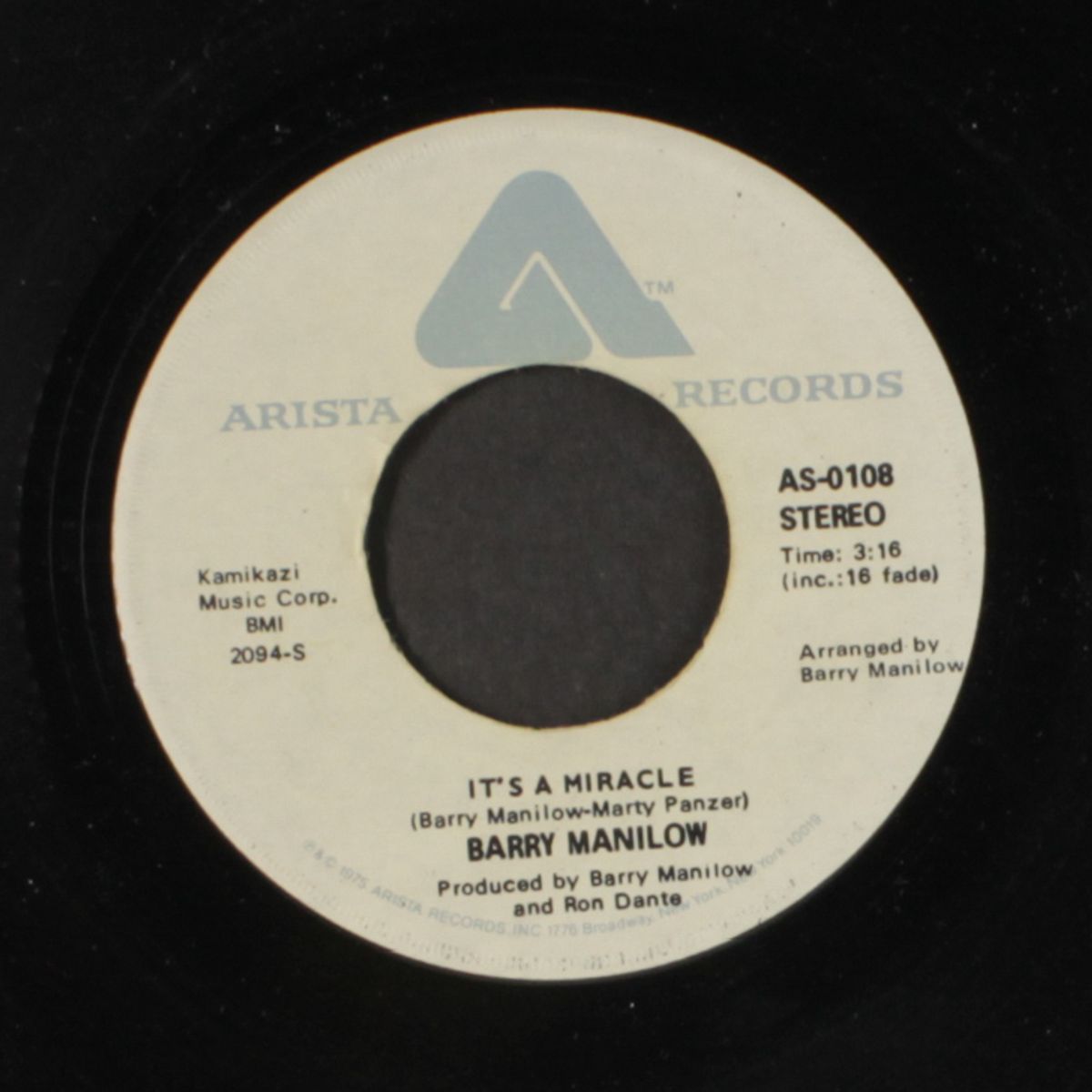 it's a miracle / one of these days by BARRY MANILOW
