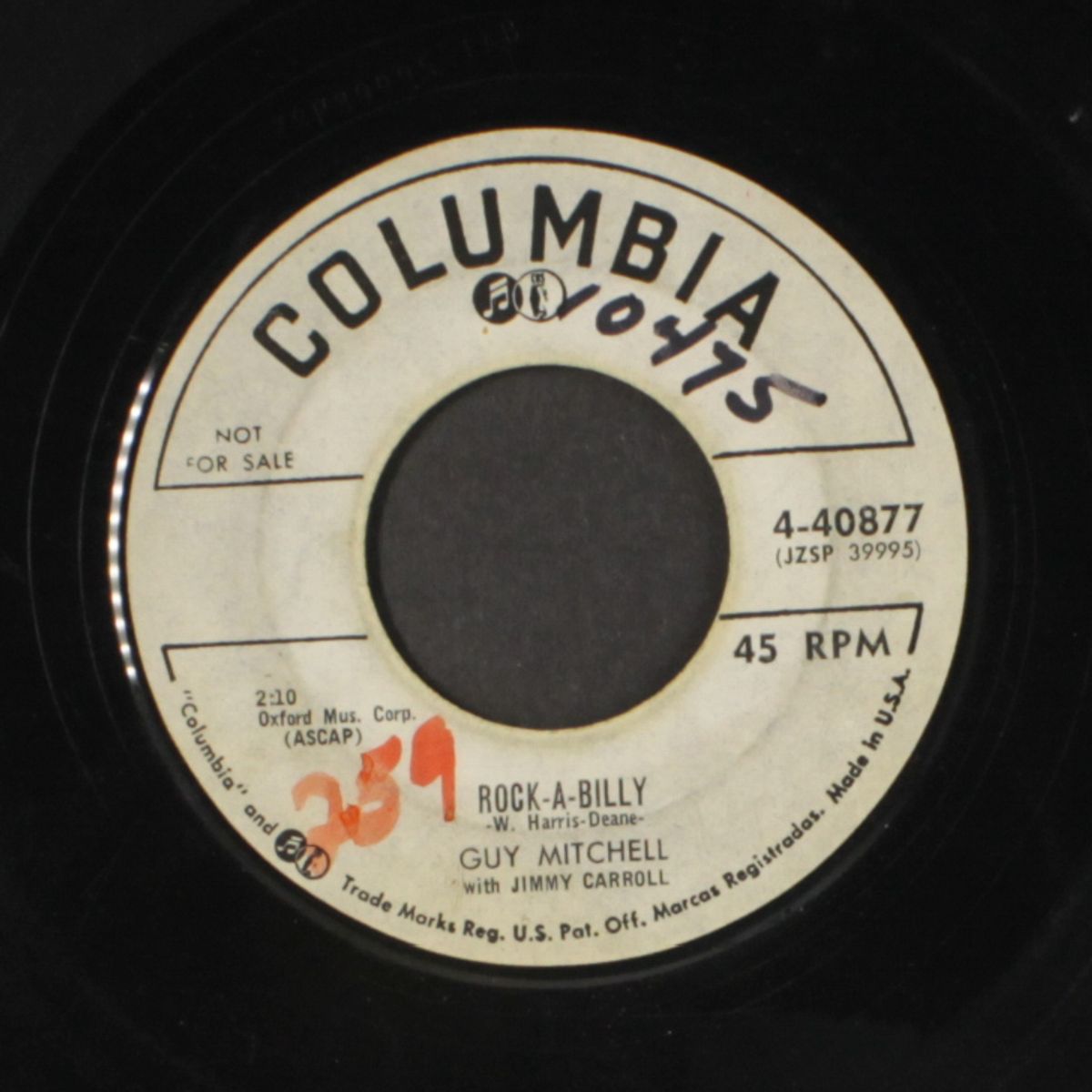 rock-a-billy / hoot owl by GUY MITCHELL