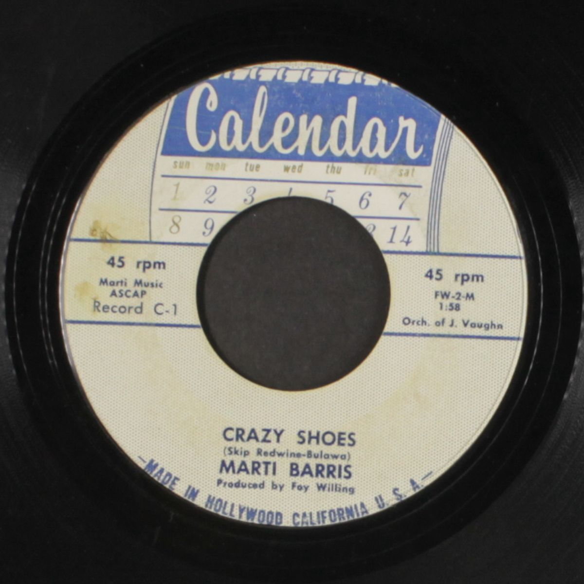 crazy shoes / i cried myself to sleep by MARTI BARRIS