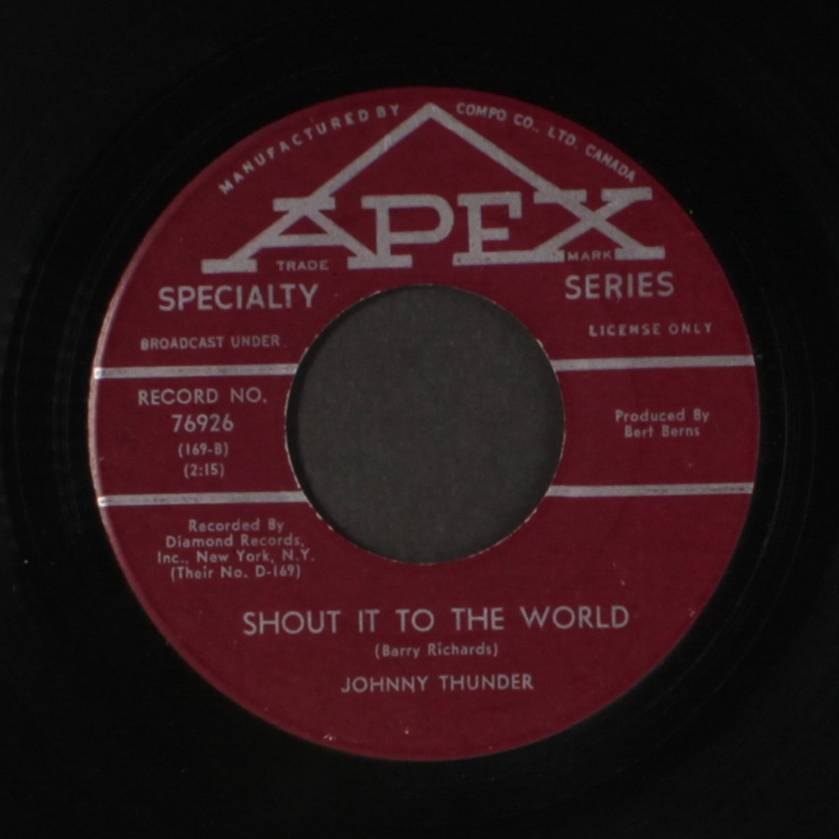 more, more, more, love, love, love / shout it to the world by JOHNNY THUNDER