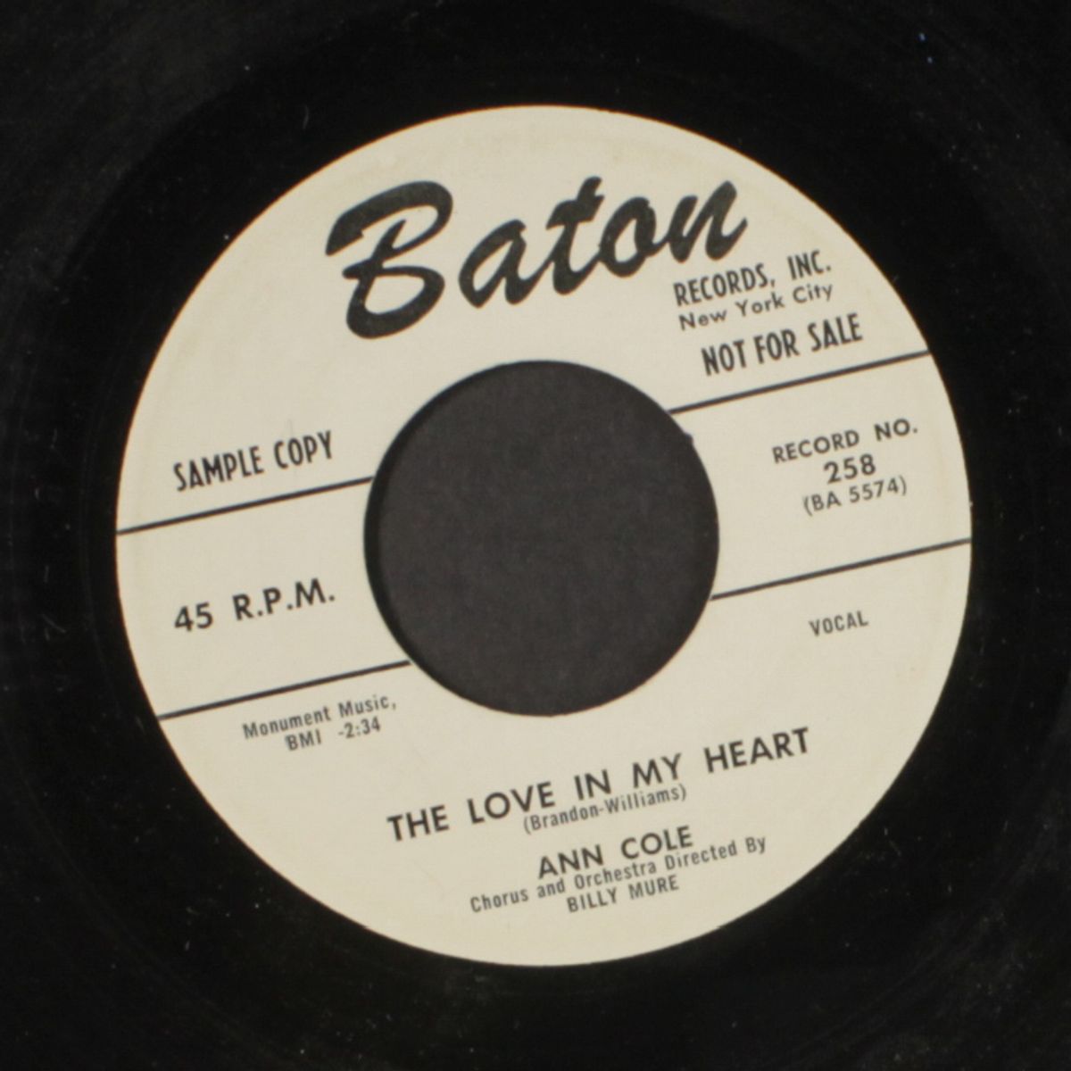 summer nights / the love in my heart by ANN COLE