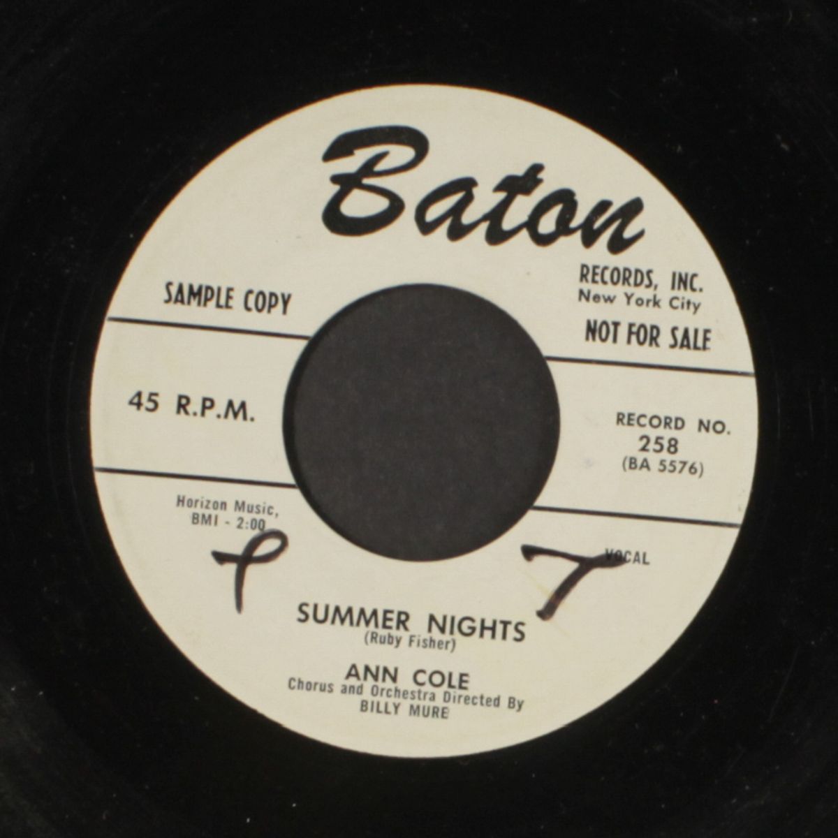 summer nights / the love in my heart by ANN COLE