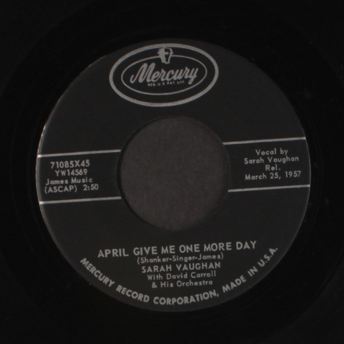 give me one more day / poor butterfly by SARAH VAUGHAN