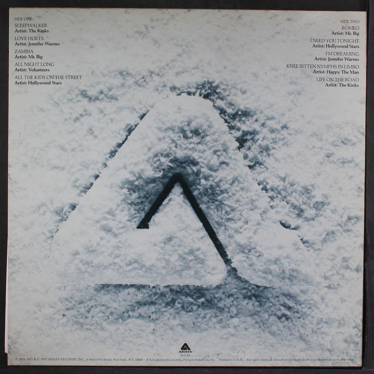 arista records winter sampler - w/ kinks by VARIOUS