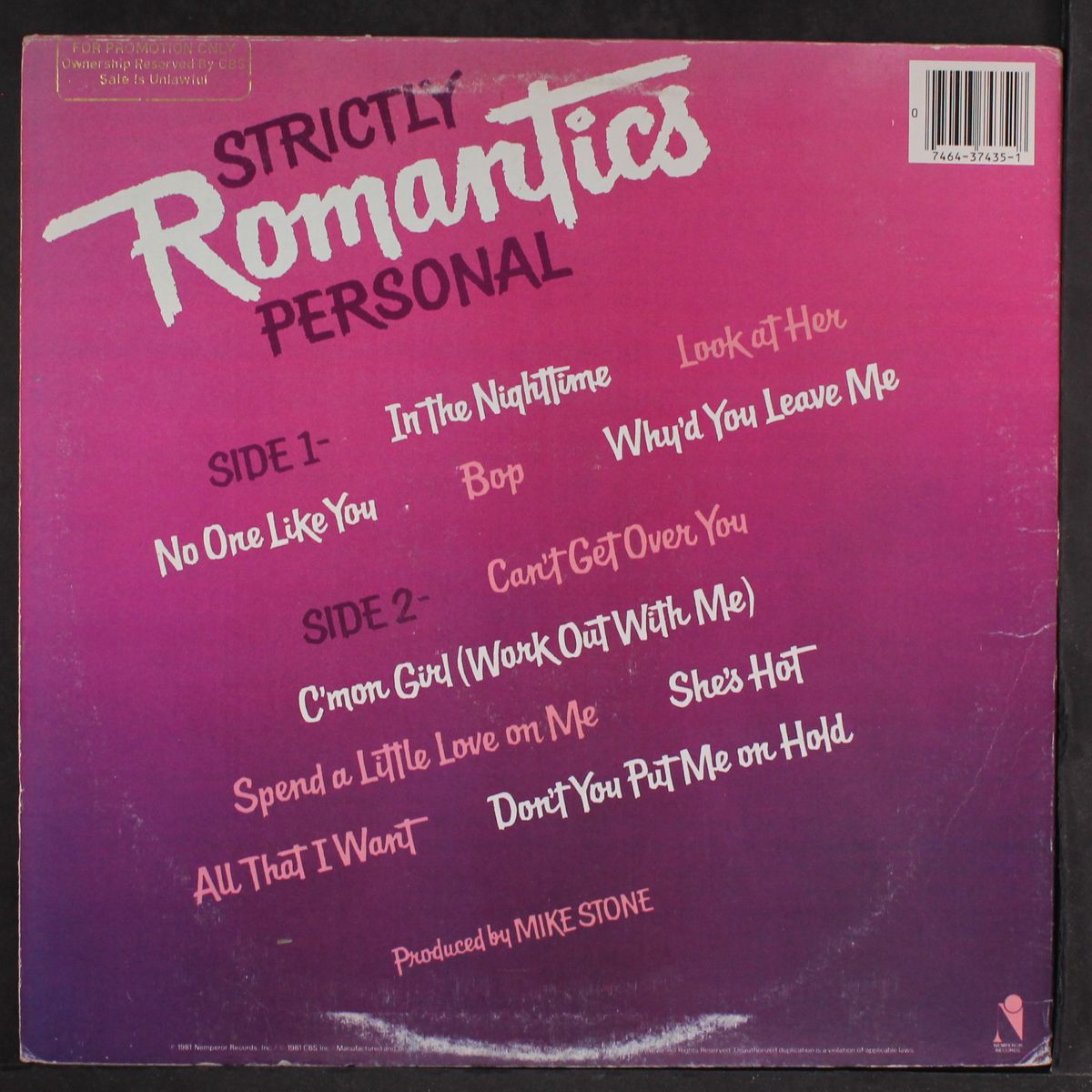 strictly personal by ROMANTICS