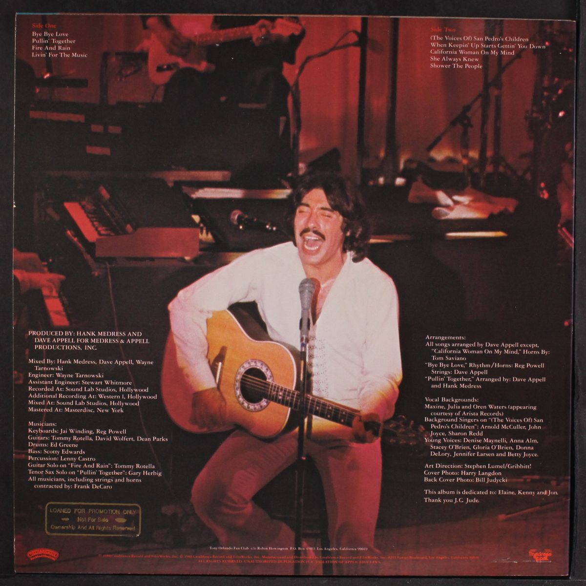 livin' for the music by TONY ORLANDO