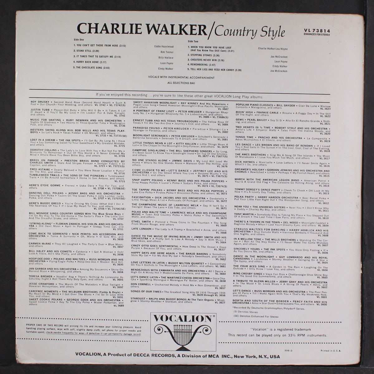 country style by CHARLIE WALKER