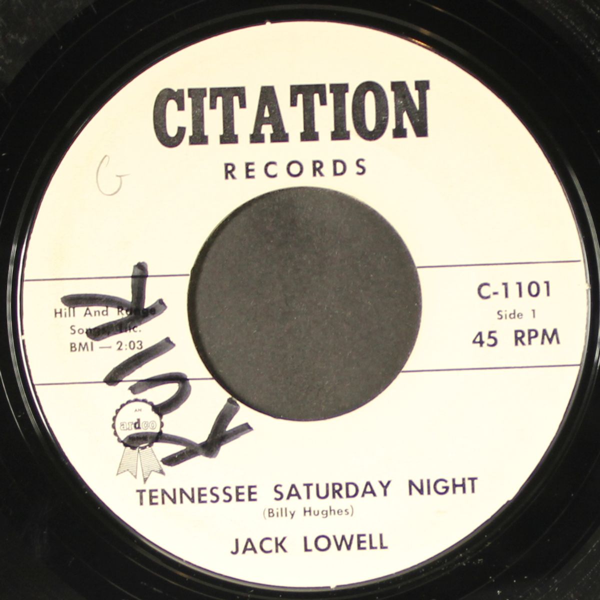 tennessee saturday night / one dream by JACK LOWELL