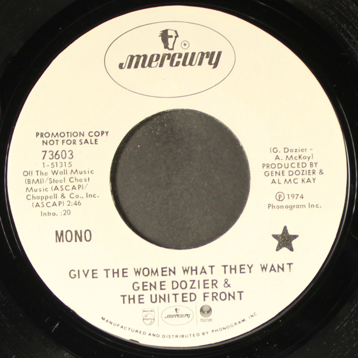 the best girl i ever had / give the women what they want by GENE DOZIER & UNITED FRONT