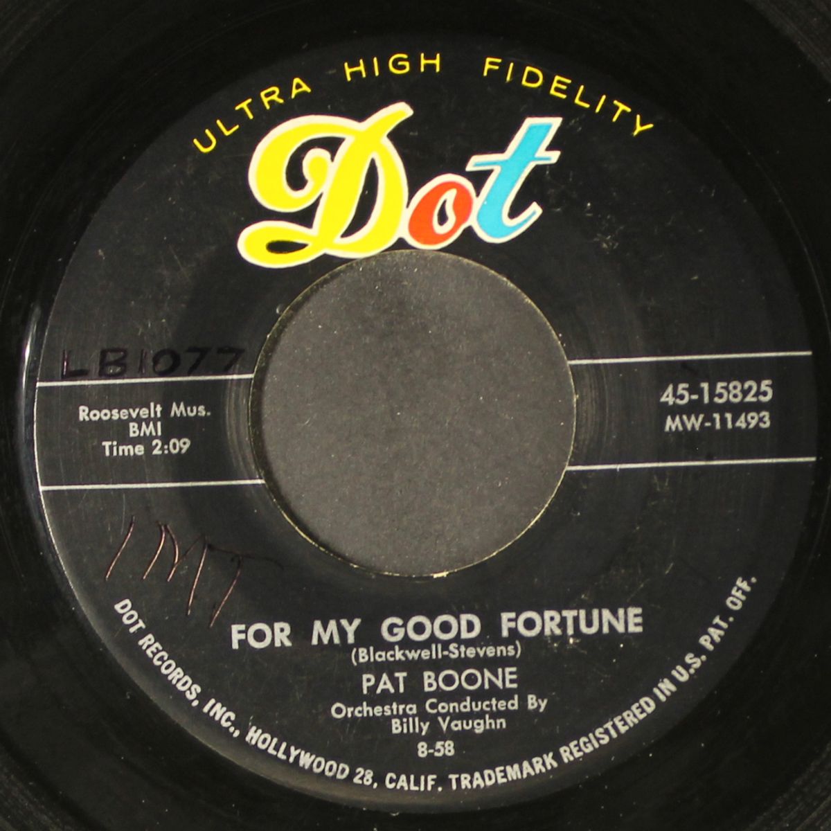 for my good fortune by PAT BOONE