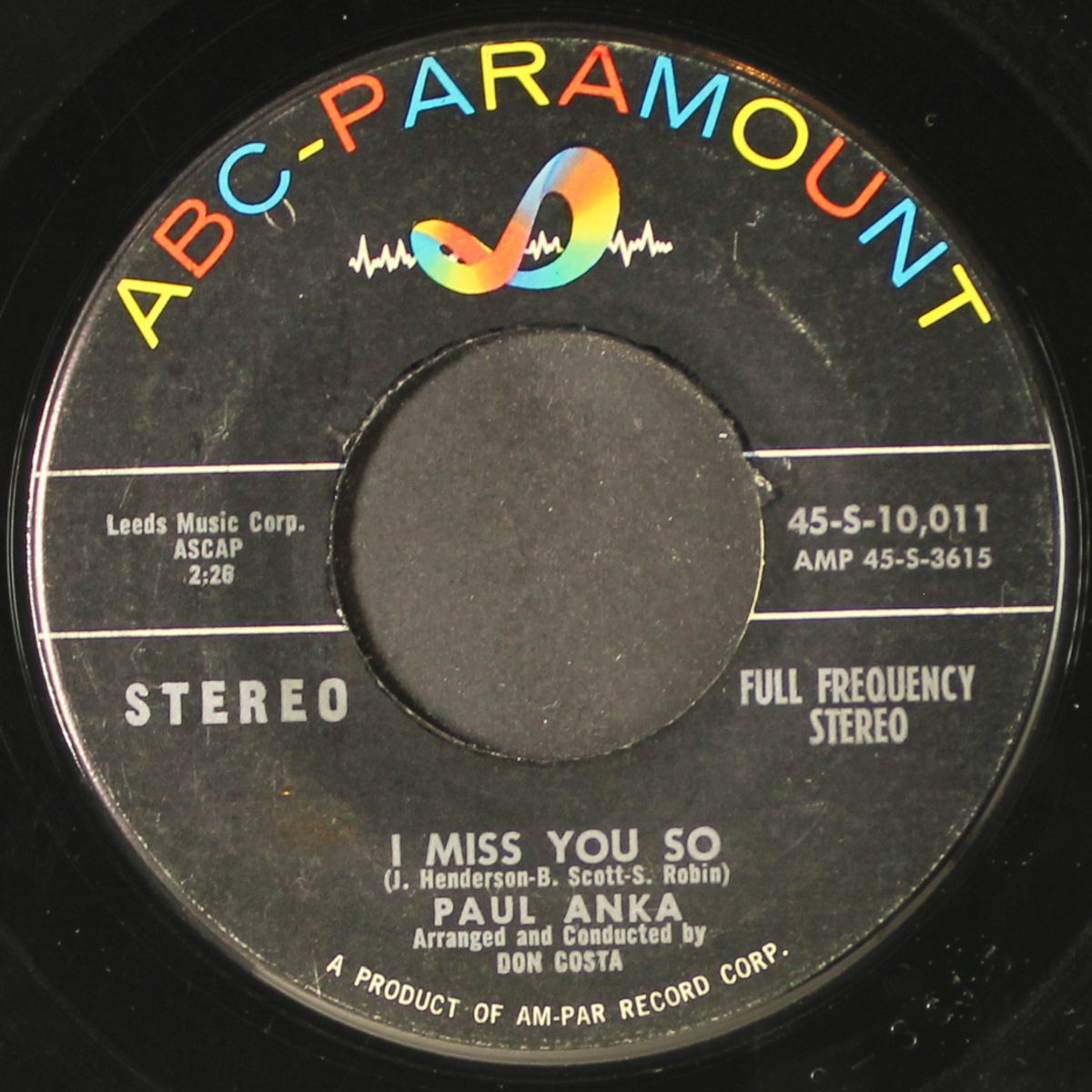 i miss you so / late last night by PAUL ANKA