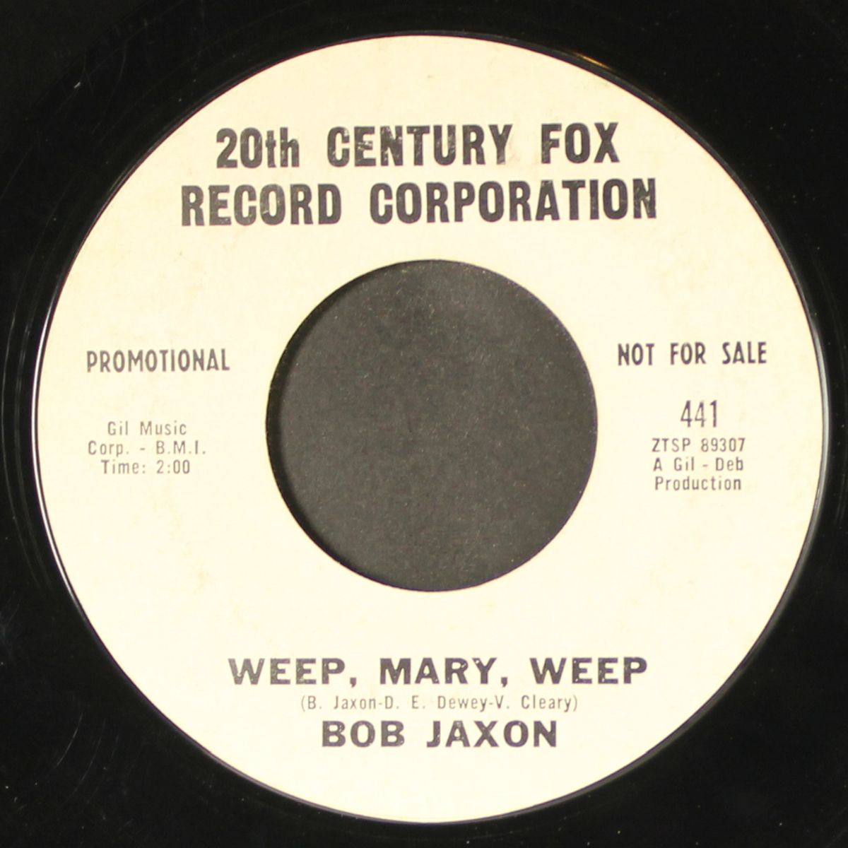 do the people / weep, mary, weep by BOB JAXON