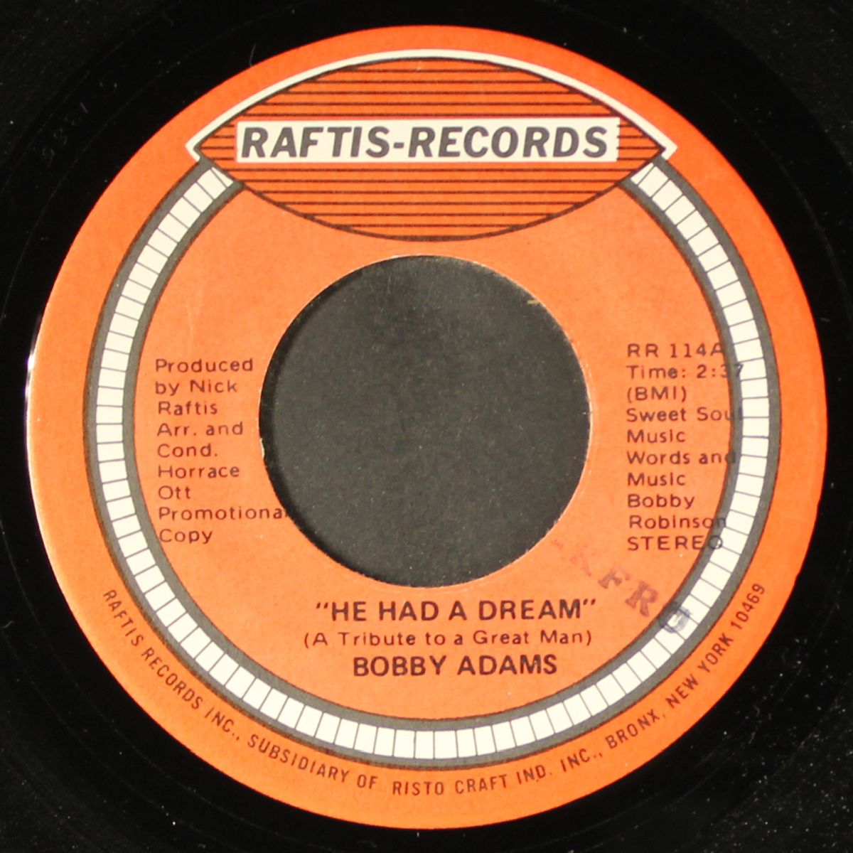 he had a dream / same by BOBBY ADAMS
