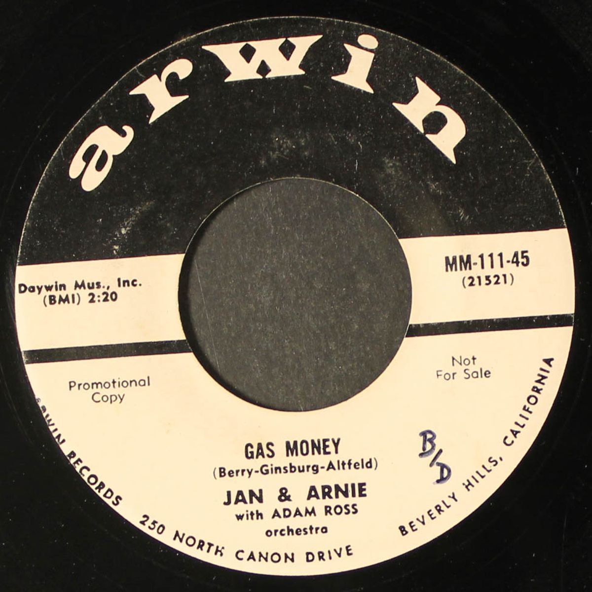 gas money / bonnie lou by JAN & ARNIE