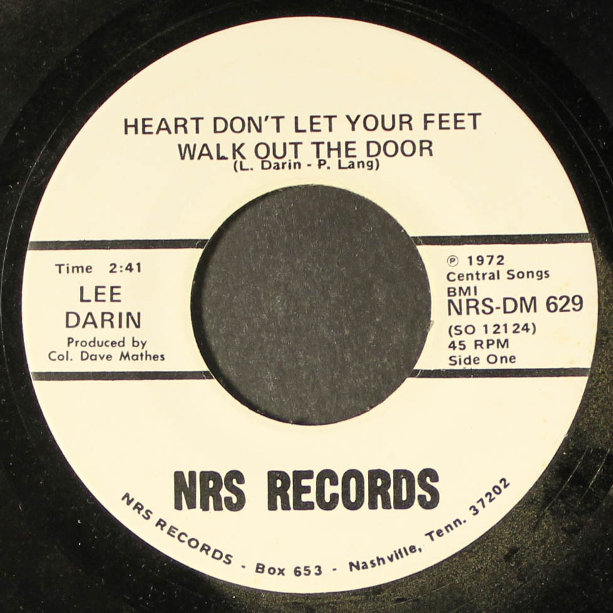 heart don't let your feet walk out the door / welcome home by LEE DARIN