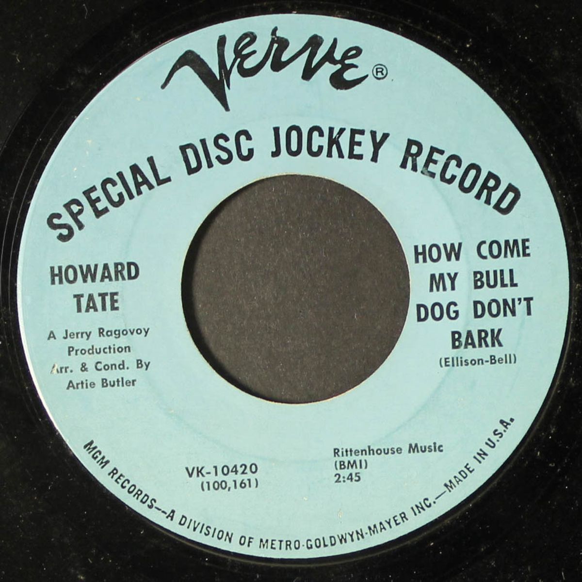 ain't nobody home / how come my bull dog don't bark by HOWARD TATE