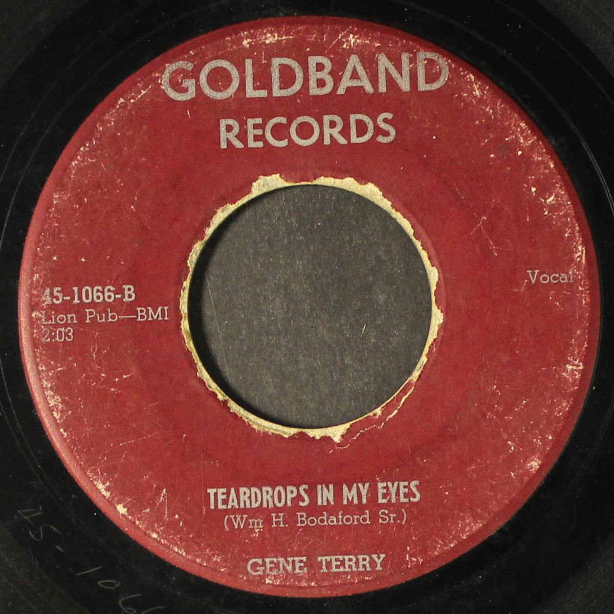 cindy lou / teardrops in my eyes by GENE TERRY