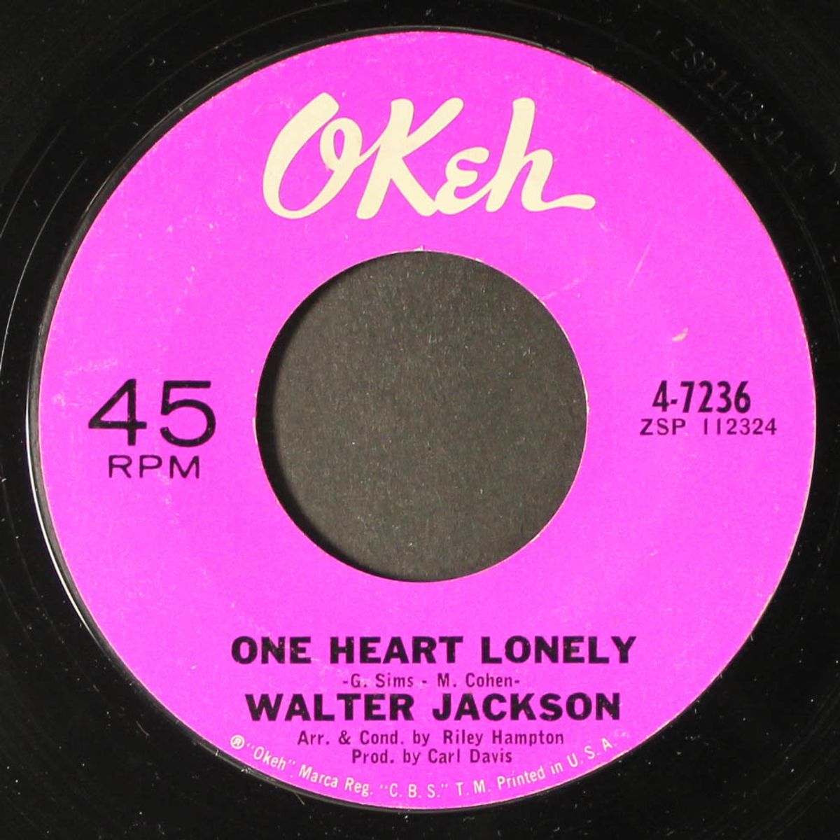 one heart lonely / funny (not much) by WALTER JACKSON