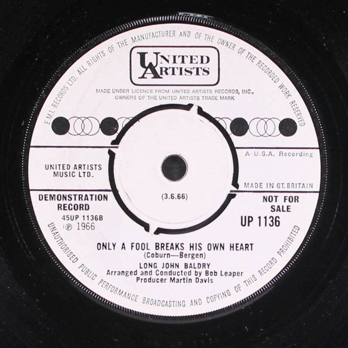 the drifter / only a fool breaks his own heart by LONG JOHN BALDRY